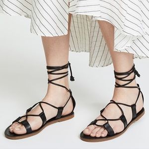 Madewell outstock black lace up gladiator sandals